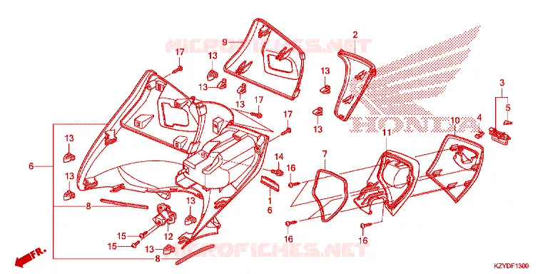 PROTEGE JAMBES Honda SCOOTER 150 PCX 2013  WW150D