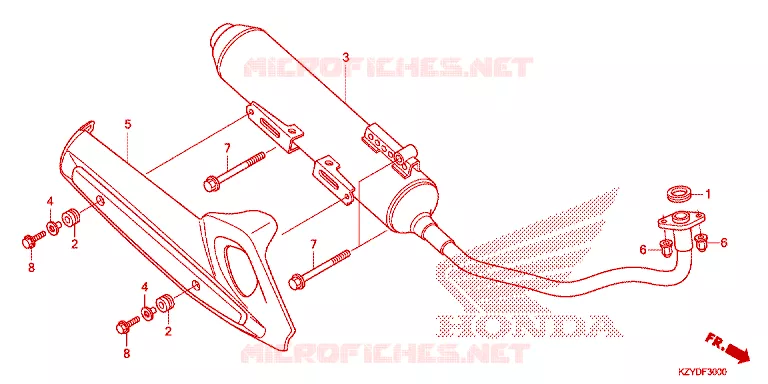 SILENCIEUX D'ECHAPPEMENT Honda SCOOTER 150 PCX 2013  WW150D