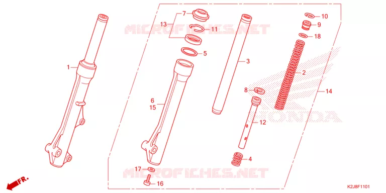 FOURCHE Honda MOTO 110 WAVE 2023  AFS110MSFP