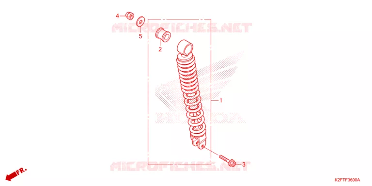 AMORTISSEUR ARRIERE Honda SCOOTER 110 SCOOPY 2021  ACF110BTM