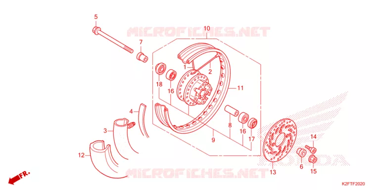 ROUE AVANT Honda SCOOTER 110 SCOOPY 2021  ACF110BTM