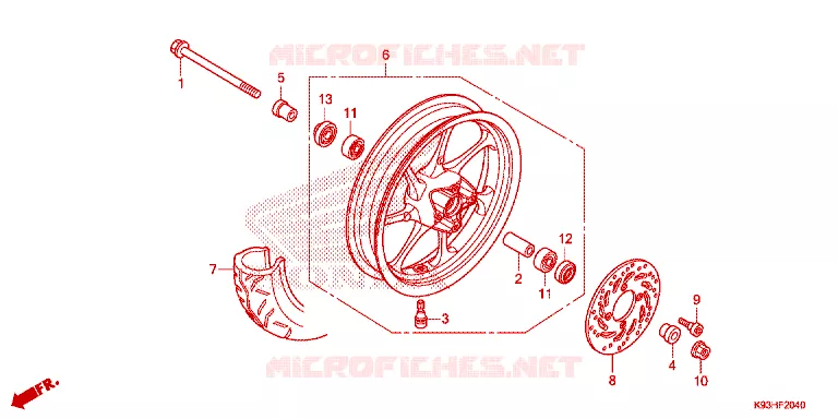 ROUE AVANT Honda SCOOTER 110 SCOOPY 2020  ACF110CBTK_TH