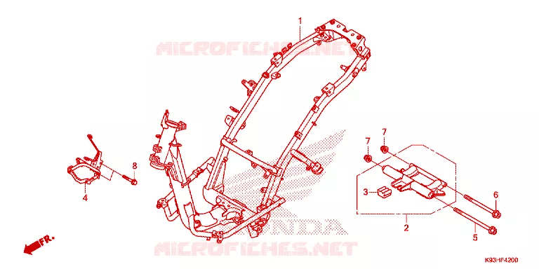 CADRE Honda SCOOTER 110 SCOOPY 2020  ACF110CBTK_TH