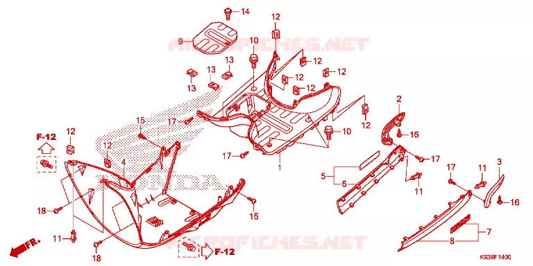 MARCHE PIEDS Honda SCOOTER 110 SCOOPY 2020  ACF110CBTK_TH