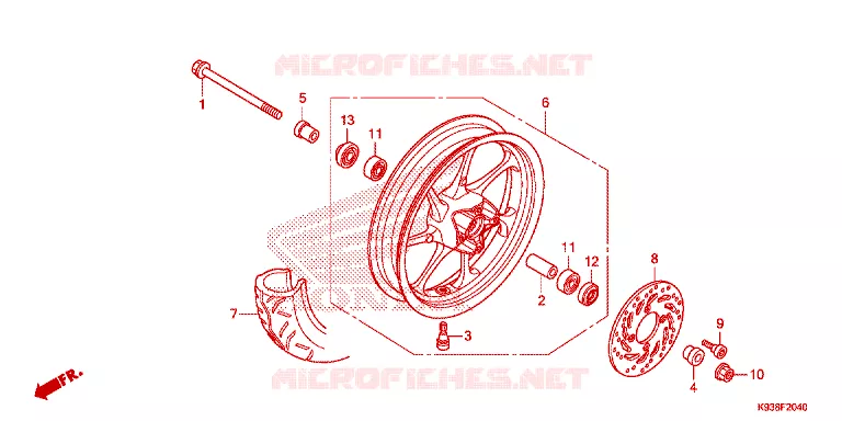 ROUE AVANT Honda SCOOTER 110 SCOOPY 2019  ACF110CBTK_TH