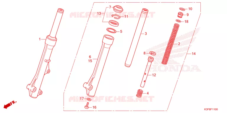 FOURCHE Honda MOTO 125 WAVE 2023  AFS125CSFP