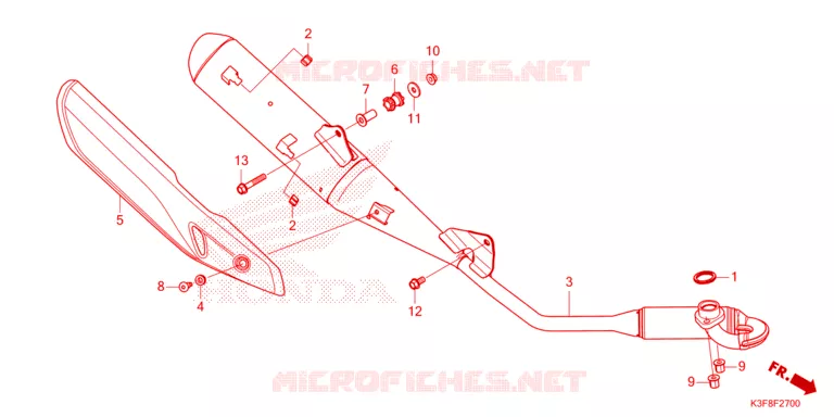 SILENCIEUX D'ECHAPPEMENT Honda MOTO 125 WAVE 2023  AFS125CSFP