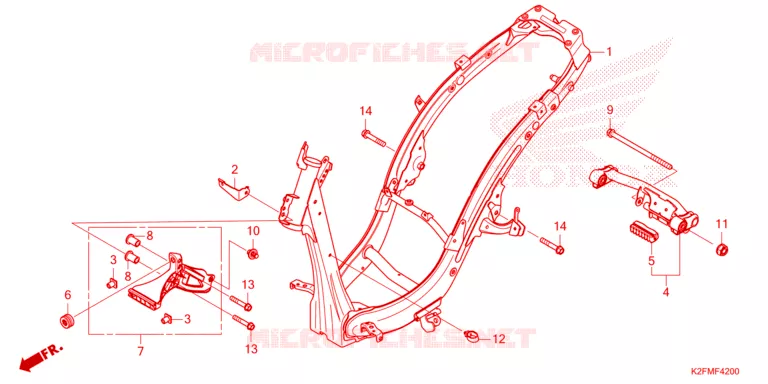 CADRE Honda SCOOTER 110 SCOOPY 2021  ACF110CBTM
