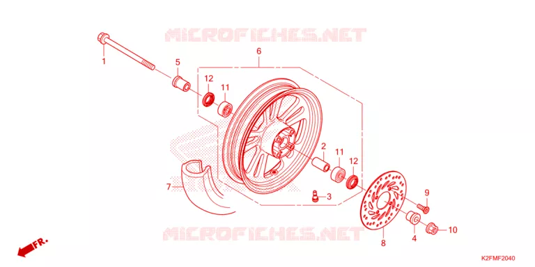 ROUE AVANT Honda SCOOTER 110 SCOOPY 2021  ACF110CBTM