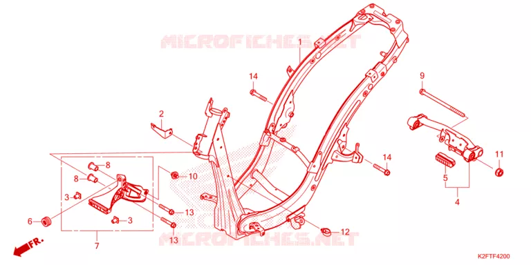 CADRE Honda SCOOTER 110 SCOOPY 2021  ACF110BTM