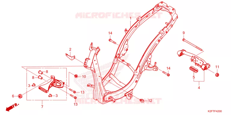 CADRE Honda SCOOTER 110 SCOOPY 2021  ACF110CBTM