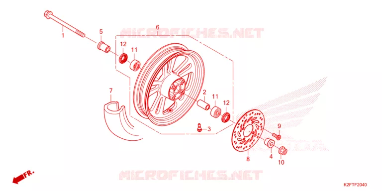 ROUE AVANT Honda SCOOTER 110 SCOOPY 2021  ACF110CBTM