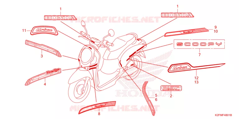 AUTOCOLLANTS Honda SCOOTER 110 SCOOPY 2021  ACF110BTM