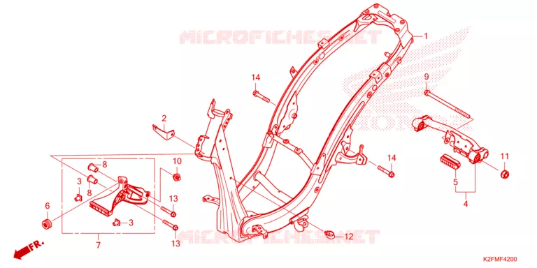 CADRE Honda SCOOTER 110 SCOOPY 2021  ACF110BTM
