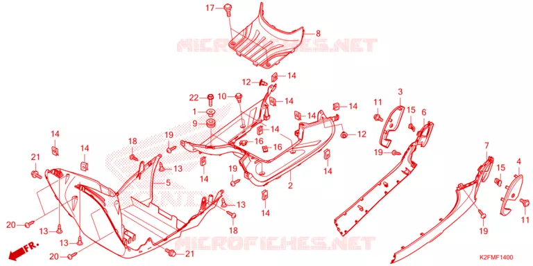 MARCHE PIEDS Honda SCOOTER 110 SCOOPY 2021  ACF110BTM