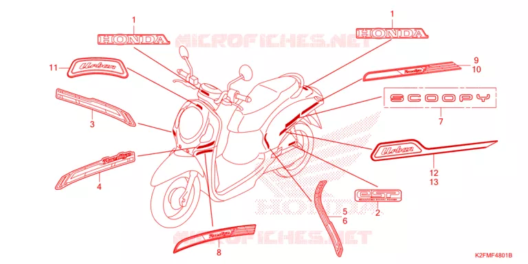 AUTOCOLLANTS Honda SCOOTER 110 SCOOPY 2021  ACF110BTM