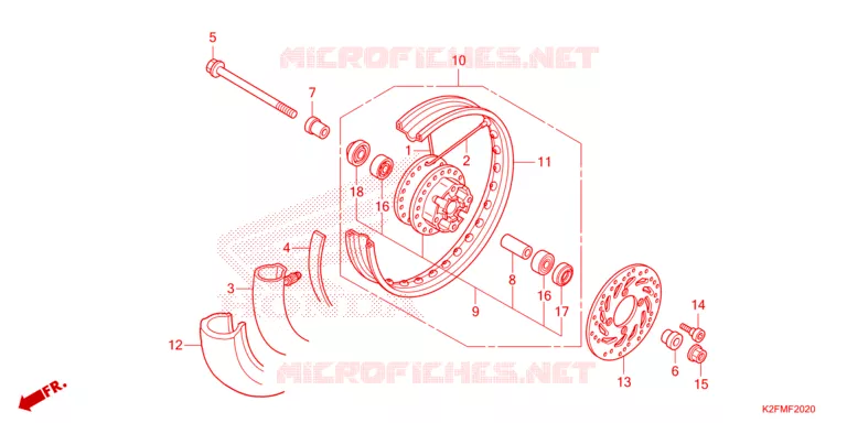 ROUE AVANT Honda SCOOTER 110 SCOOPY 2021  ACF110BTM
