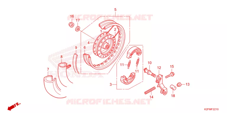 ROUE ARRIERE Honda SCOOTER 110 SCOOPY 2021  ACF110BTM