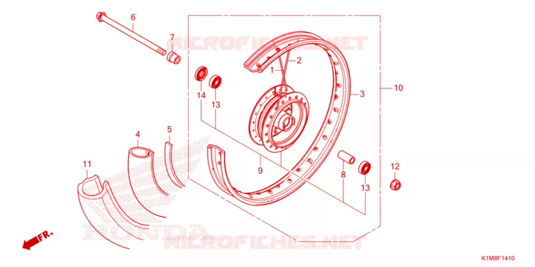 ROUE AVANT Honda MOTO 110 CUB 2021  NBC110MDFM
