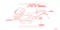 AUTOCOLLANTS pour Honda ADV 350 ROADSYNC de 2023