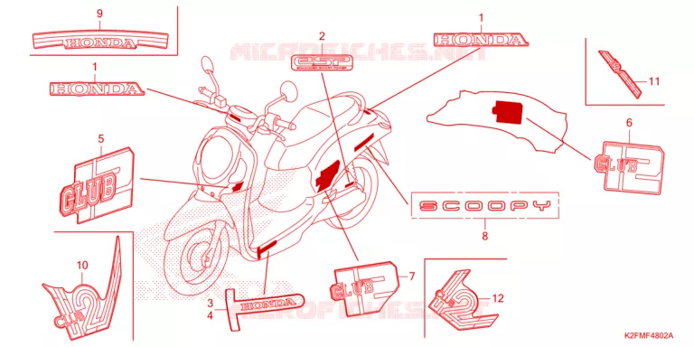 AUTOCOLLANTS Honda SCOOTER 110 SCOOPY 2022  ACF110CBTN