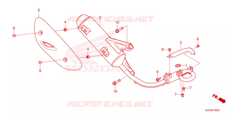 SILENCIEUX D'ECHAPPEMENT Honda SCOOTER 110 SCOOPY 2022  ACF110BTN