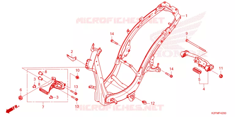 CADRE Honda SCOOTER 110 SCOOPY 2022  ACF110CBTN