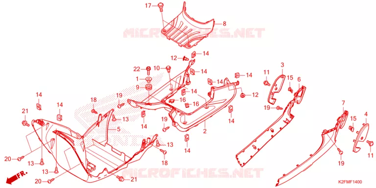 MARCHE PIEDS Honda SCOOTER 110 SCOOPY 2022  ACF110BTN_2TH