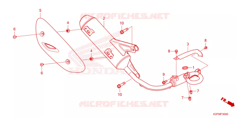 SILENCIEUX D'ECHAPPEMENT Honda SCOOTER 110 SCOOPY 2022  ACF110BTN_2TH