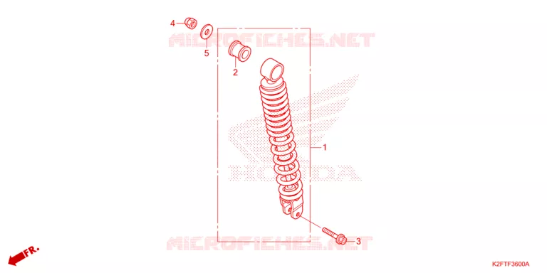 AMORTISSEUR ARRIERE Honda SCOOTER 110 SCOOPY 2022  ACF110CBTN_2TH