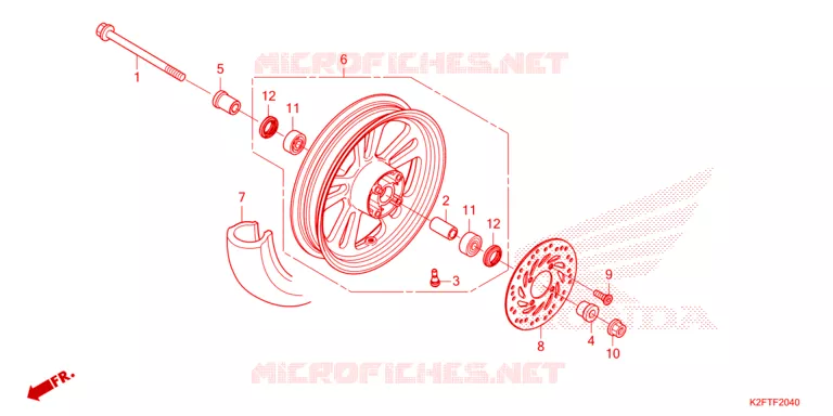 ROUE AVANT Honda SCOOTER 110 SCOOPY 2022  ACF110CBTN_2TH