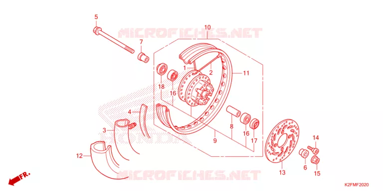 ROUE AVANT Honda SCOOTER 110 SCOOPY 2023  ACF110BTP_2TH