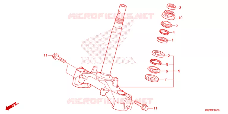 AMORTISSEUR DE DIRECTION Honda SCOOTER 110 SCOOPY 2023  ACF110CBTP_TH