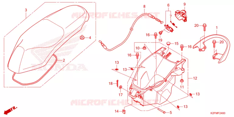 COFFRE Honda SCOOTER 110 SCOOPY 2023  ACF110CBTP_TH