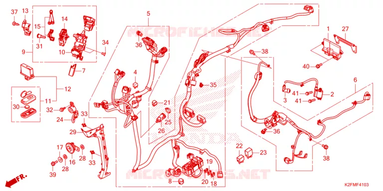 FAISCEAU DES FILS Honda SCOOTER 110 SCOOPY 2023  ACF110CBTP_TH