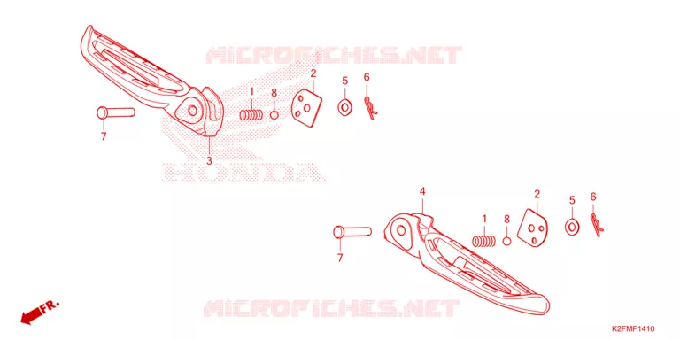 Repose-pied passager Honda SCOOTER 110 SCOOPY 2023  ACF110CBTP_TH