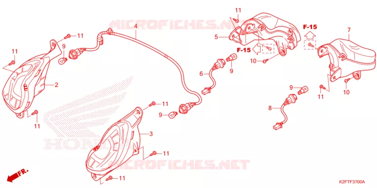 CLIGNOTANT Honda SCOOTER 110 SCOOPY 2024  ACF110BTR_2TH