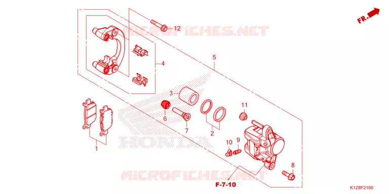 ETRIER DE FREIN ARRIERE Honda SCOOTER 160 PCX 2023  WW160AP