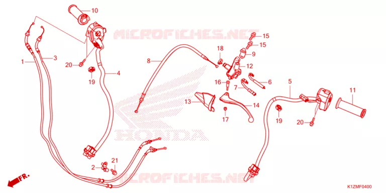 COMMODO - LEVIER - CABLE Honda SCOOTER 160 PCX 2023  WW160P
