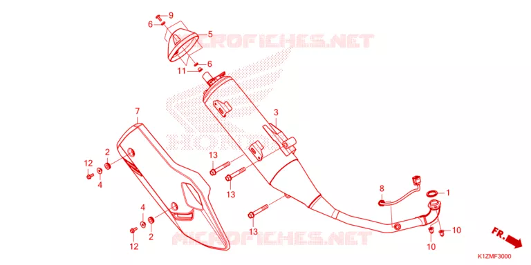 SILENCIEUX D'ECHAPPEMENT Honda SCOOTER 160 PCX 2023  WW160P
