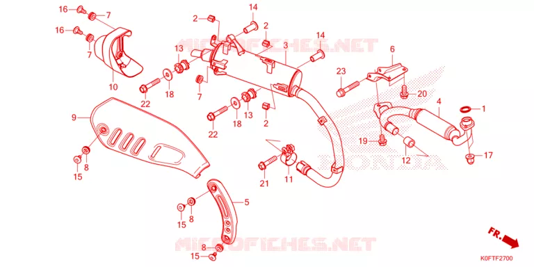 SILENCIEUX D'ECHAPPEMENT Honda MOTO 125 MONKEY 2022  Z125MN