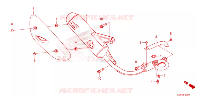 SILENCIEUX D'ECHAPPEMENT Honda SCOOTER 110 SCOOPY 2024  ACF110CBTR_TH