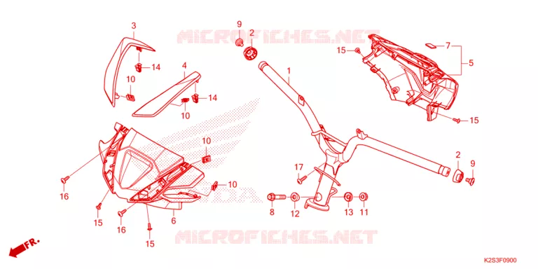 GUIDON - CARENAGE Honda SCOOTER 160 CLICK 2023  ACB160CBTN_TH