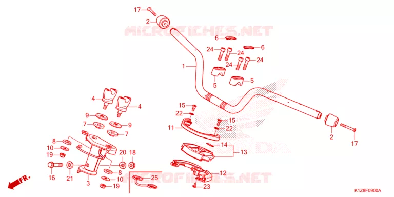 GUIDON - CARENAGE Honda SCOOTER 160 PCX 2024  WW160AR_TH