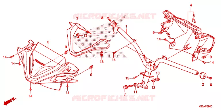 GUIDON - CARENAGE Honda SCOOTER 125 CLICK 2019  ACB125BTL