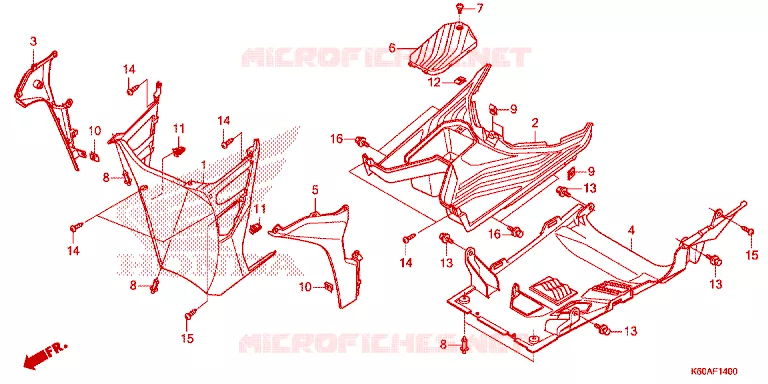 MARCHE PIEDS Honda SCOOTER 125 CLICK 2020  ACB125BTL