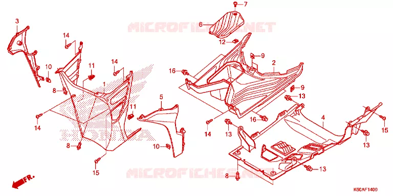 MARCHE PIEDS Honda SCOOTER 125 CLICK 2021  ACB125BTM