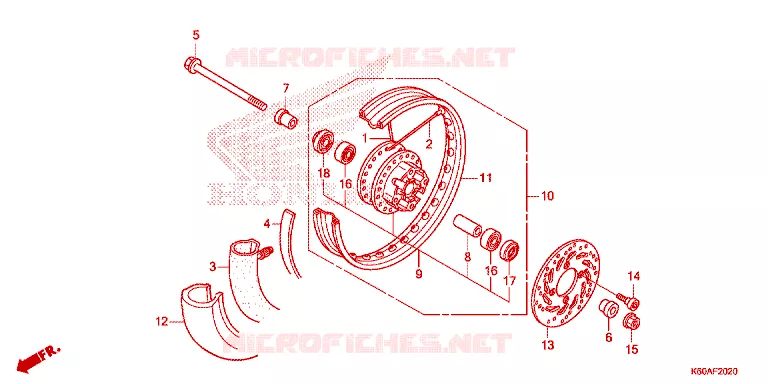 ROUE AVANT Honda SCOOTER 125 CLICK 2021  ACB125BTM