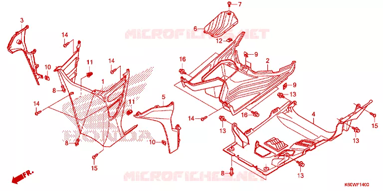 MARCHE PIEDS Honda SCOOTER 125 CLICK 2023  ACB125BTP