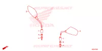 RETROVISEUR pour Honda CLICK 125 SPOKED WHEELS de 2023
